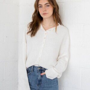Things Between Piper Cardigan (Size M, Color Snow)- Excellent condition